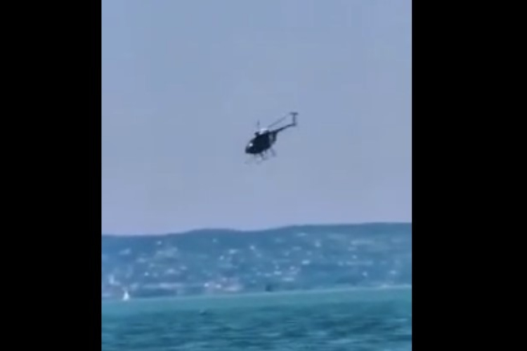 A Balatonba zuhant egy rendőrségi helikopter - Videó